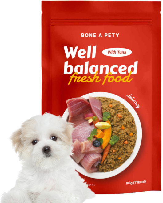 본아페티 눈물 기능성 자연 화식 눈건강 강아지 사료 기호성 좋은 습식, 참치, 80g, 1개