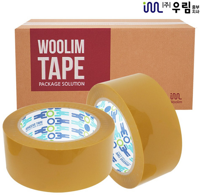 봉구유통 우림 박스테이프 포장용 opp 택배, 더블중포장(황색80M x 40개) 1BOX, 1개