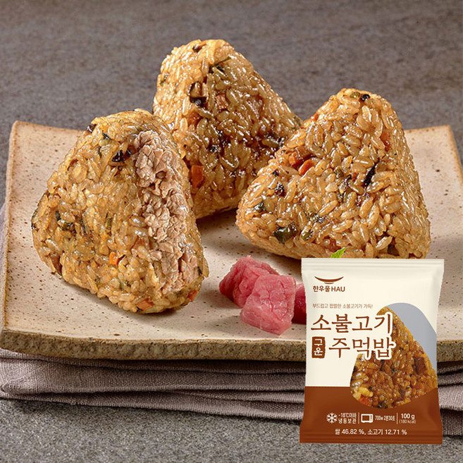 한우물 주먹밥 소불고기 개별포장 세트, 400g, 1개