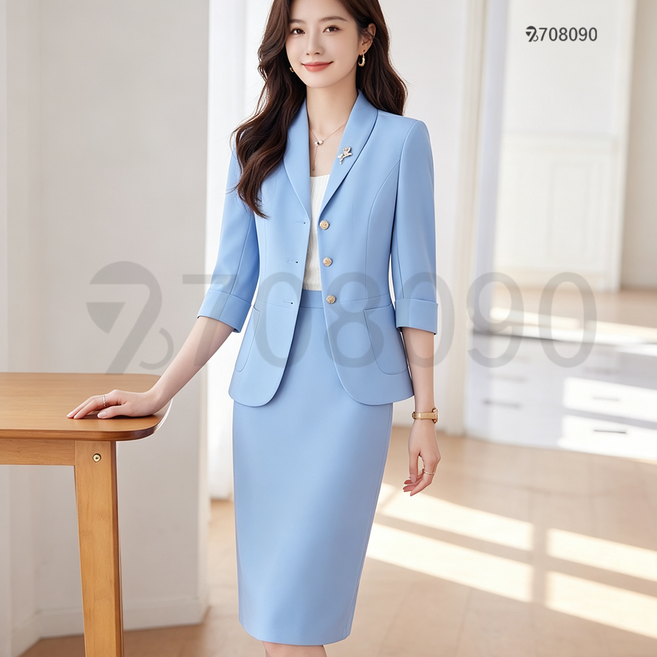 708090 봄여름 정장 세트 패션 스커트 투피스