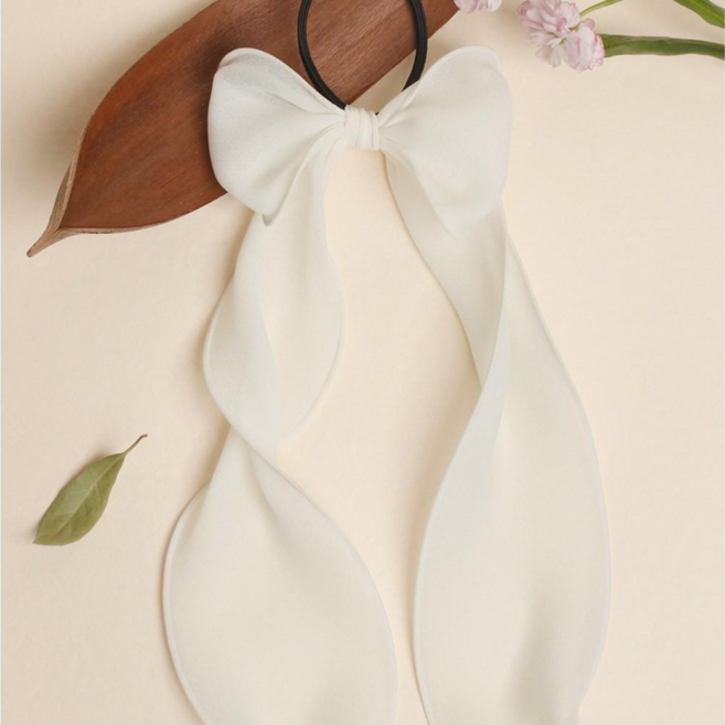 초콜리트쥬얼리 뮤즈 12컬러 포니테일 고무줄 똥머리 헤어 스크런치 쉬폰 리본 머리끈