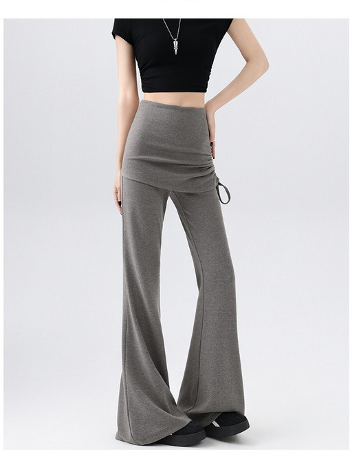 와이드 밀릭 여성 필라테스 트레이닝 부츠컷 팬츠