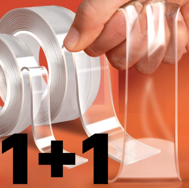 헤이데야 초강력 접착 누수막는 자국없는 투명 실리콘 방수 양면 테이프 2개, 1세트