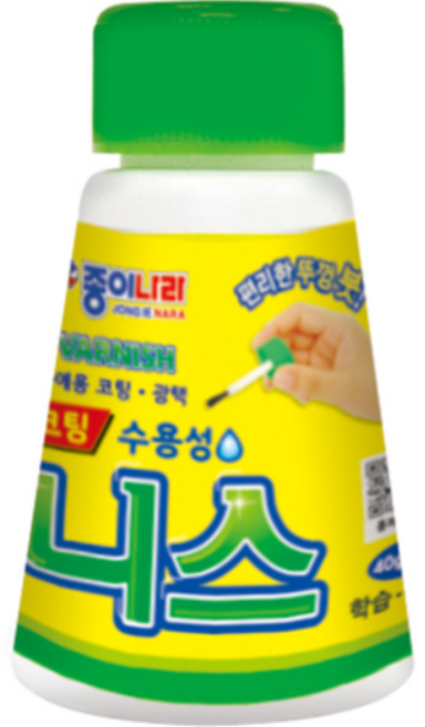 종이나라 니스 40g 붓 포함 나무 지점토 클레이, 단품, 단품