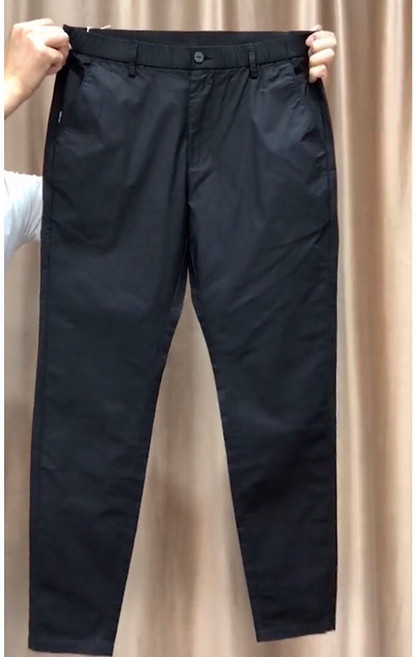 【DF】가을 겨울 남성 캐주얼 바지 느슨한 모든 경기 유행 바지 마이크로 탄성 다림질 스트레이트 바지 가을 바지