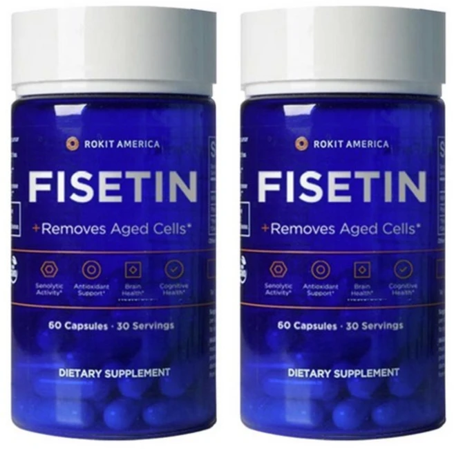 로킷아메리카 고순도98% 피세틴+바이오페린+비타민 C 복합제재, 2개, 60정 - 쿠팡