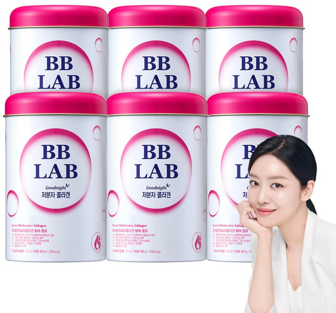 BB LAB 저분자 콜라겐 30포 6개, 30회분, 60g