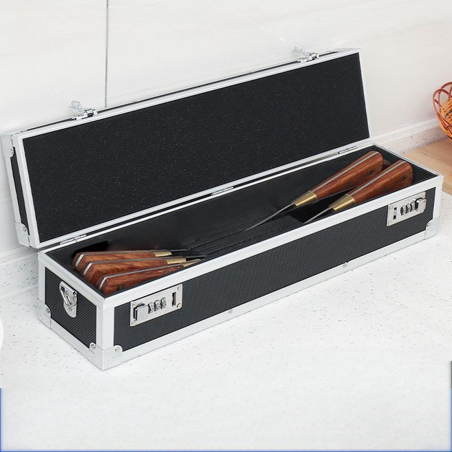 가정용 멀티 칼가방 전문 칼 수납함 휴대용 칼가방 비밀번호 잠금 공구함 일체형, 1개, 블랙 (암호자물쇠)