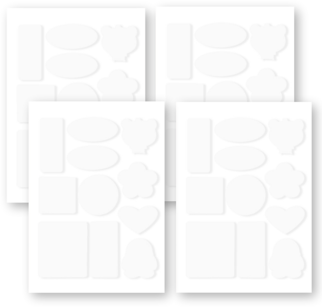 어브레스 패딩구멍 우산 텐트 보수패치 구멍수선, 화이트, 4개