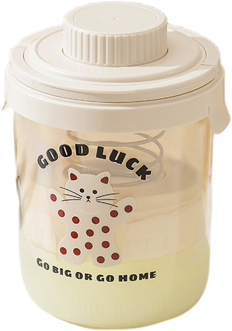 엠토이 가정용 회전식 굿럭 고양이 디자인 유청분리기 + 필터 + 필터 천 세트 FTK-418-1-2-3, 1개, 크림 화이트