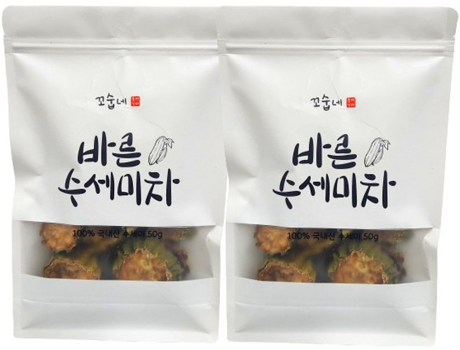 끓이지 않고 찬물에 잘 우러나는 구수하게 볶은 수세미차 티백 국산 건조 수세미 사과락 작두콩차, 2개, 50g, 1개입