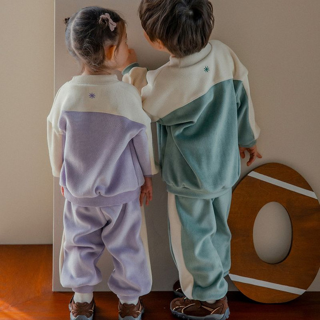 해피프린스 SIZE 6Y 글로이 더블 벨로아 셋업