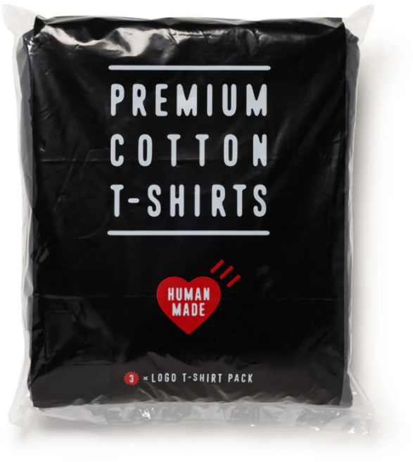 6위 - [당일발송] HUMAN MADE 3-PACK T-SHIRT SET 휴먼메이드 3팩 티셔츠 세트