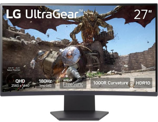 LG 울트라기어 QHD 27인치 게이밍 모니터 27GL83A-B - IPS 1ms(GtG) HDR 10 호환성 NVIDIA G-SYNC AMD FreeSync 144Hz, 27 inch, 180Hz