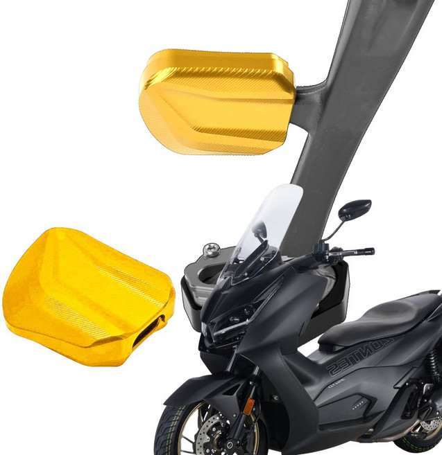 24년-26년 존테스 350D 튜닝 사이드스탠드 날개클립 MOXI 삼각대 확장패드 발판, 1개, 노랑