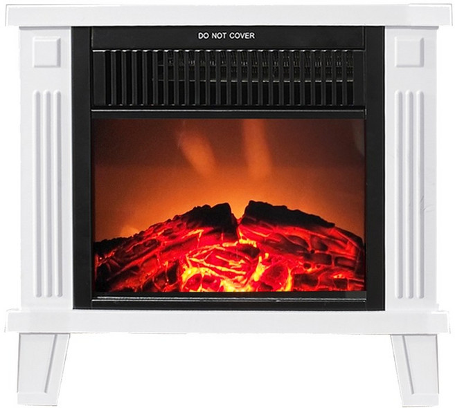 한스 미니벽난로 실내온풍기 모닥불무드등 불멍히터, 화이트