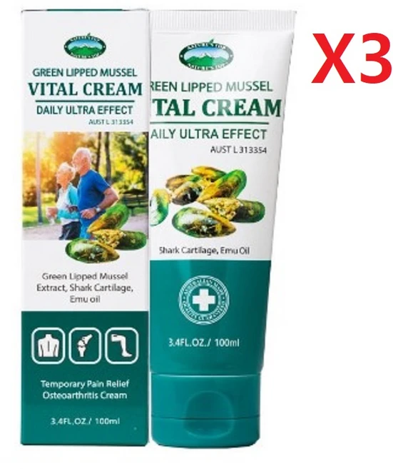 호주 네이쳐스탑 초록홍합 관절크림, 3개, 100ml - 쿠팡