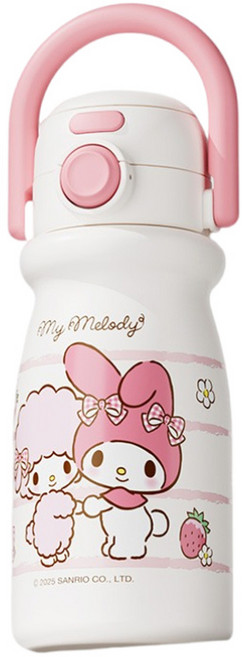 StarR 산리오 패밀리 시리즈 더블 드링크 보온 텀블러, 1개, 500ml, 마이멜로디