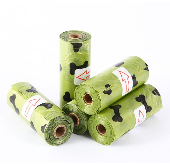 써니영마켓 반려동물 배변봉투 리필 강아지 산책용 생분해성 비닐, 5개, 15개입, 그린