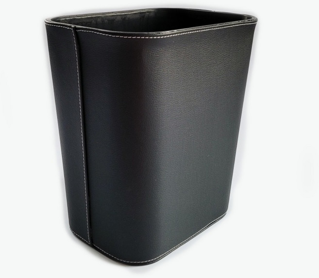유피어 가죽 휴지통 8리터 블랙, 휴지통(블랙), 1개