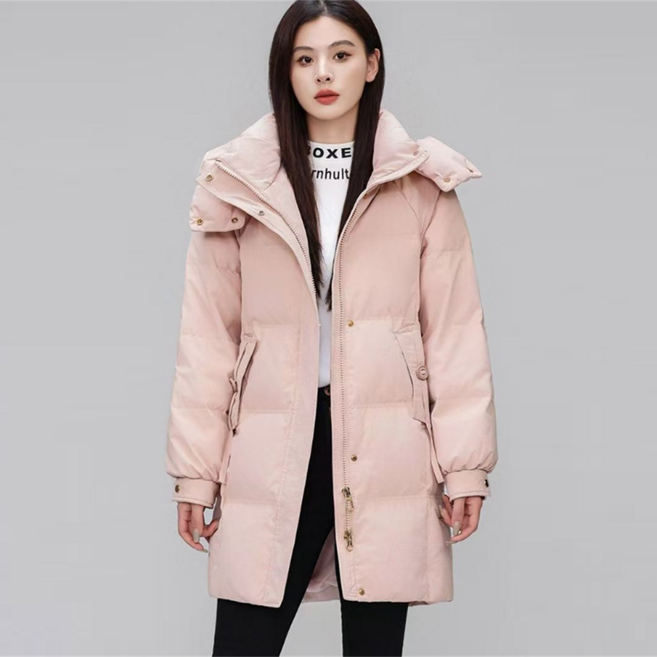 TKX 경량패딩 여성 따뜻한 겨울 오리털 자켓 코트 바람막이 오피스 외출용 K89