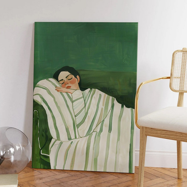 나른한 오후 감성 회화 힐링 일러스트 카페 인테리어 그림액자 캔버스 액자 6종 집들이선물 포스터 방꾸미기, 01.Lazy Daze