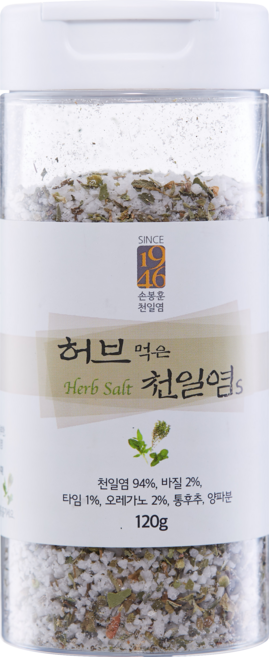 [손봉훈천일염] 솔트레인보우 허브 천일염, 1개, 120g