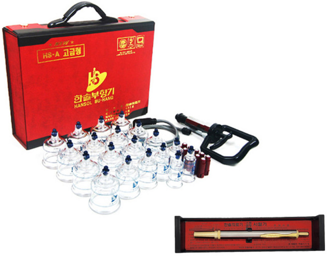 한솔부항기 19컵+한솔의료기 스텐레스 사혈기, 1세트