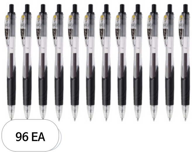 제브라 스라리 볼펜 1mm, 흑색, 96개입