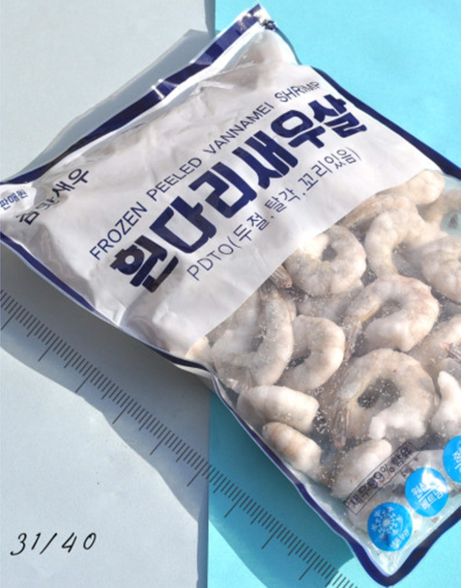 생칵테일새우 탈각새우31/40 900gX 10개.칵테일새우.중60~80미.감바스.파스타.튀김용., 900g, 10개