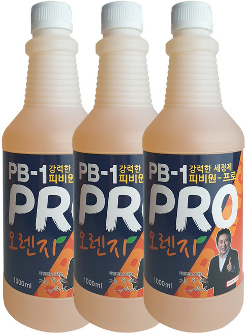 피비원 정품 PB-1 리필 1000ml 다목적세정제, 1L, 3개