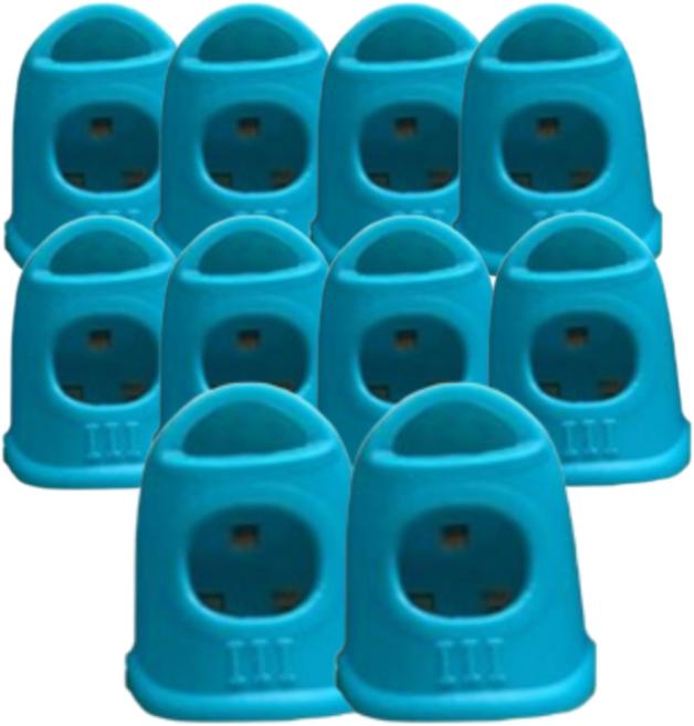 이지앤코 다용도 법원 사무용 서류정리 손가락 골무, 10개, 라이트블루