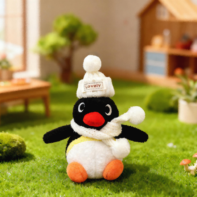 정품 핑구 펭귄 봉제 가방 걸이 아이디어 인형 키링 배낭 장식 귀여운 소품 귀여운 캐릭터 pingu 가방 고리