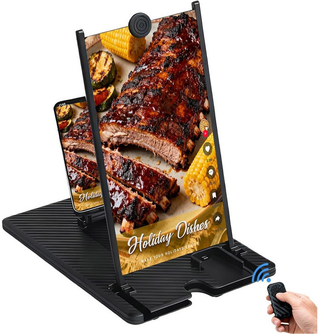 12 14인치 3D HD 스크린 확대경 블루투스 리모컨 영화 게임용 범용 휴대폰 거치대 휴대용 접이식 디자인