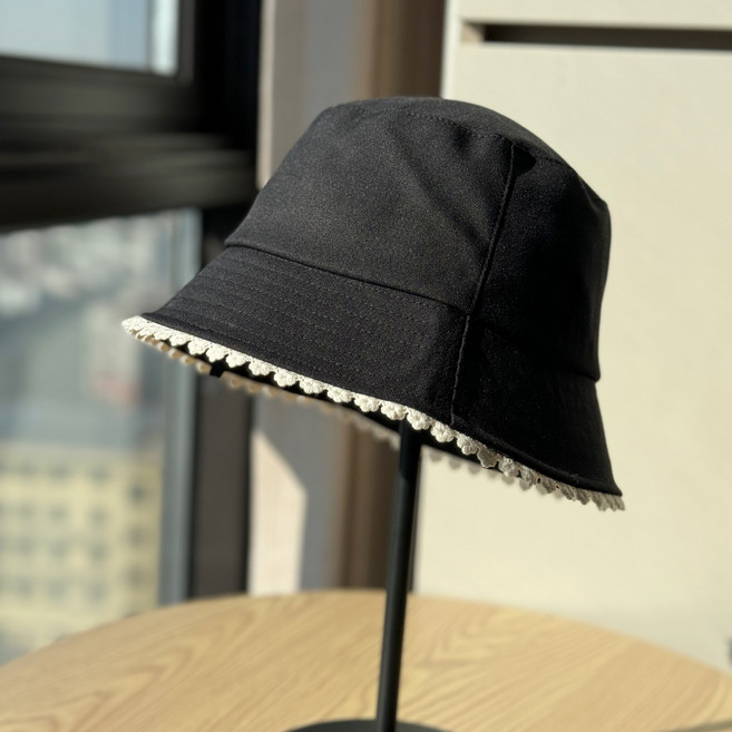 젬버트 여성 데일리 자외선차단 코튼 레이스 대두 벙거지 버킷햇