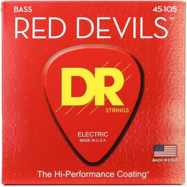 DR Strings Red Devils - Extra-Life Coated Bass 45-105 (RDB-45), String, 1개