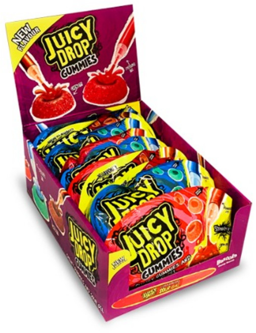 쥬시드롭구미 & 사우어젤 라즈베리향 젤리, 57g, 12개