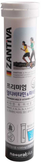 내츄럴플러스 잔티바 발포 멀티비타민 미네랄, 20정, 5개