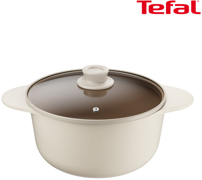 테팔 인덕션 주물 아이콘 오트밀크 곰솥냄비 24cm