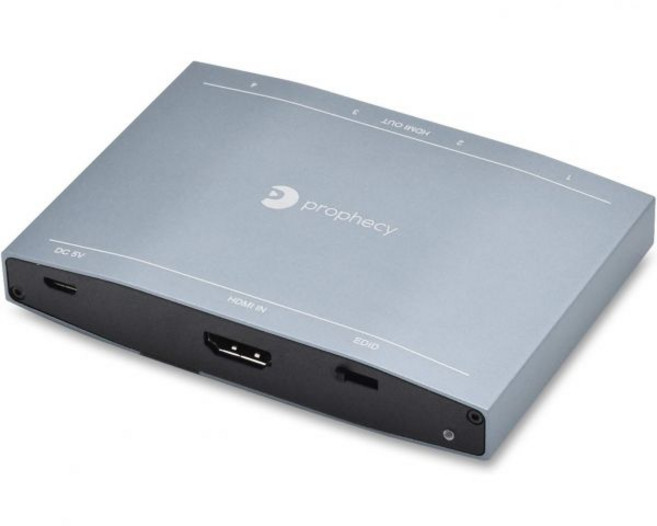 gofanco Prophecy 4K 1x2 HDMI 2.0 스플리터 – @60Hz YUV 4:4:4 HDR 3D HDCP 2.2/1.4 EDID 18Gbps ESD, 1x4 4-Port 4K HDMI 2.0 Splitte