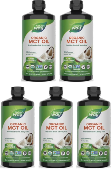 [유기농] 네이쳐스웨이 MCT 오일 Nature's Way Organic MCT Oil, 887ml, 5개 - 쿠팡