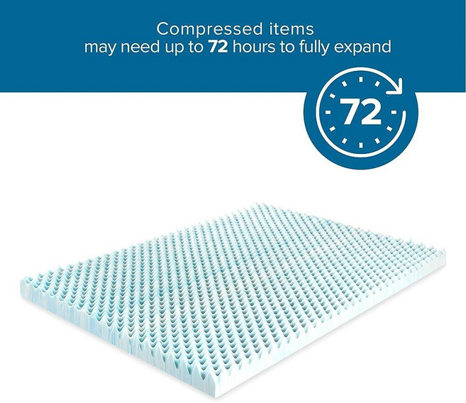 ZINUS 3.8cm 스월 젤 쿨링 메모리 폼 매트리스 토퍼 쿨링 에어플로우 디자인 세르티PUR-US 인증 트윈