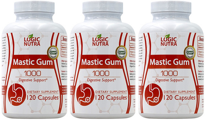 로직뉴트라 매스틱검 매스틱 1000mg 120캡슐 3개, 120정