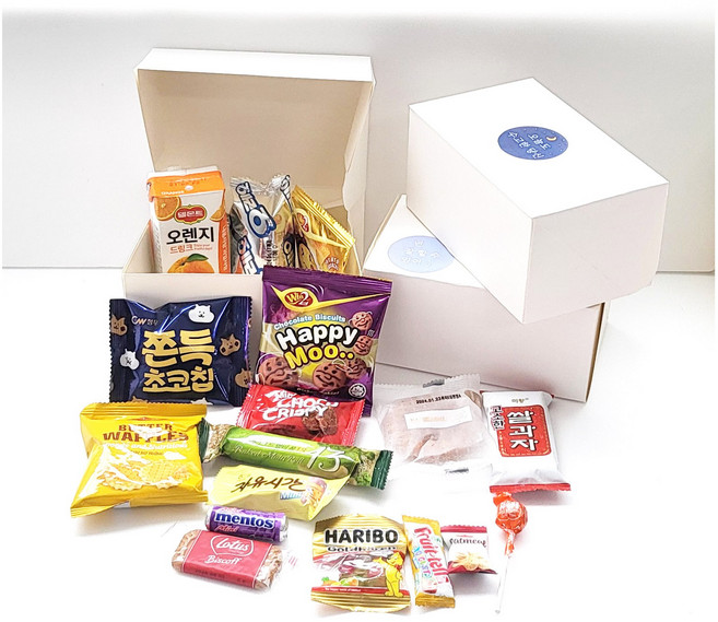 과자꾸러미세트C 세미나 회의 연구발표 설명회 시험 승진 개업 주스 음료 간식상자, 1개