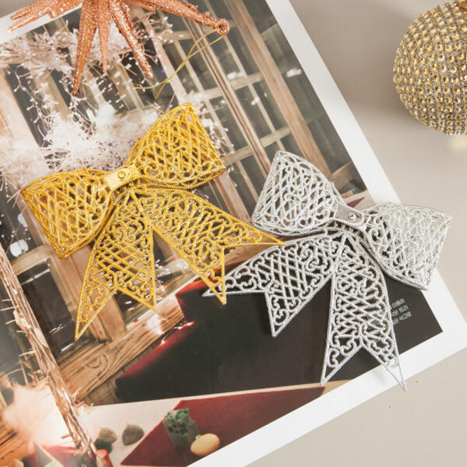 크리스마스 입체리본, 골드 (2개입), 1개