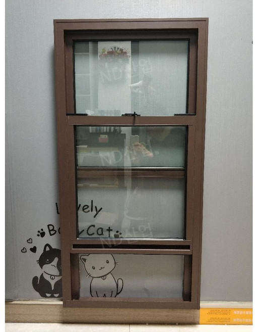 창문 제작 철제 발코니 맞춤형 도난방지 스크린 창 알루미늄 합금, C. 브라운 컬러 (순하고 넉넉한)