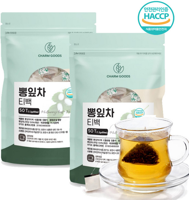 식약처 HACCP 100% 국내산 뽕잎차 100T 뽕잎 뽕나무잎 티백 도담도담뽕잎차, 1g, 1개