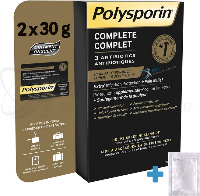 캐나다 폴리스포린 연고 30g 2팩 Polysporin+멀티비타민 1개 - 쿠팡