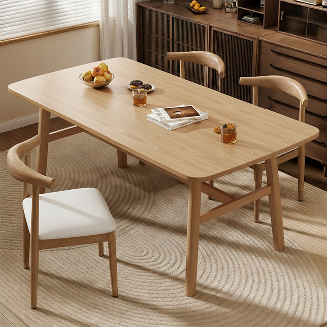 루나글램 4인용 식탁 1200, 우드