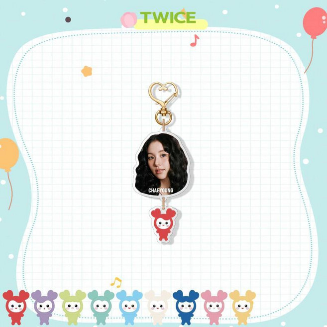 TWICE 亞克力鑰匙扣 兔瓦斯女團掛件周邊, 1個, CHAETOUNG高12CM